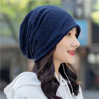 Women Summer Silver Dot Breathable Sun Hat Spring Autumn Windproof Warm Pregnant Confinement Cap Multifunction Headscarf W52 2