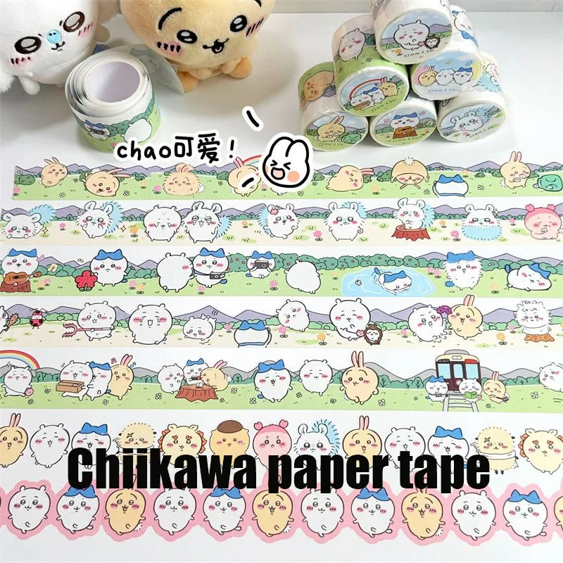 

Cute Chiikawa Paper Tape Children's Pocket DIY Decorative Modeling Collage Material Tapes Roll Stickers Student Prizes Wholesale