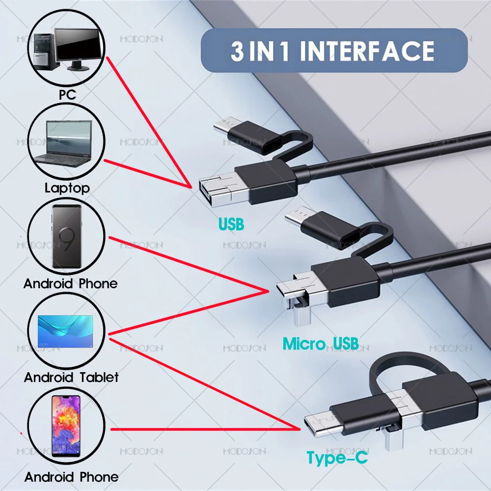 8mm 3 Million 1080P HD Endoscope Camera OTG Mirco USB Type-C Videoscope Snake Rigid Cable Endoscopy LED Car Inspection Borescope best cheap outdoor security camera