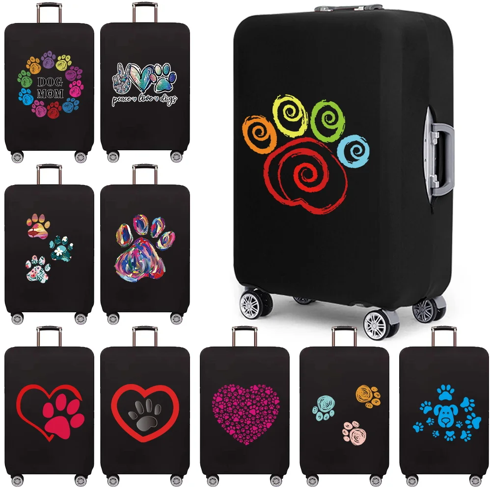 

Travel Luggage Suitcase Protective Cover Elastic Trolley Case Footprints Print Travel Luggage Dust Cover New Travel Accessories