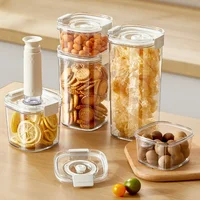 Vacuum Sealed Tank Food Keep-Fresh Moisture-proof Sealed Jars Box Grain Storage Container Kitchen Transparent Vacuum Pump Tank 2