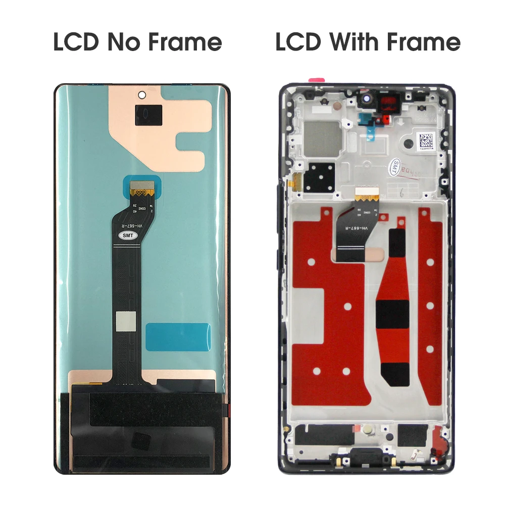 프레임 터치 스크린 디지타이저 LCD 디스플레이, 화웨이 아너 70 용 FNE-AN00 FNE-NX9 디스플레이, 100% 테스트 완료, 6.67 인치