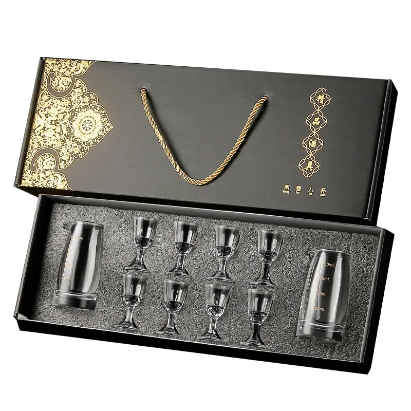 Glass White Wine Glass Splitter Sip Bullet Cup Gift Set