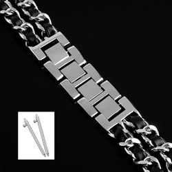 Elegant Metal Chain Wristband - Redmi Watch 5 Active (Silver black)