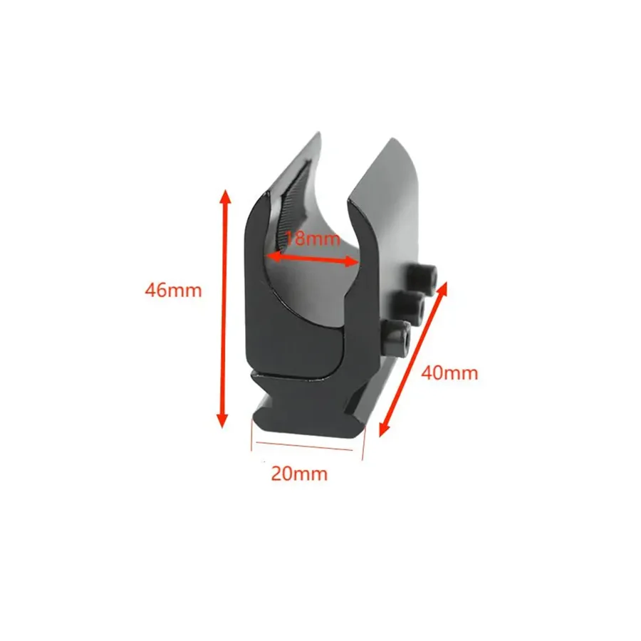 

45 angle 5 Slots Rail Base Adapter Converter Barrel Scope Mount 20mm