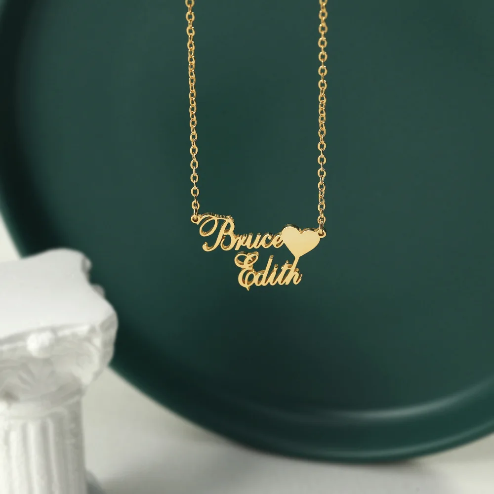 Luxury 925 Silver Personalize Multi Name Necklace Gold Plated Letter Nameplated Choker Chian Women Jewelry Gifts