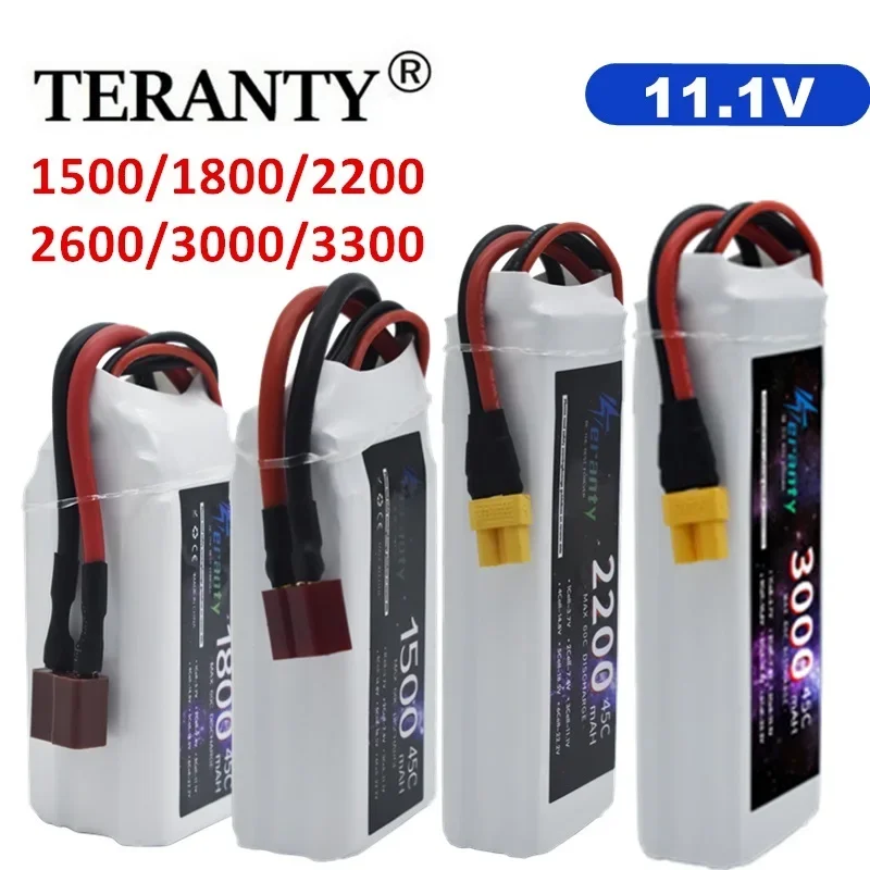 Batterie LiPo Drone 11.1V 1500-3300mAh 45C/60C XT60/T
