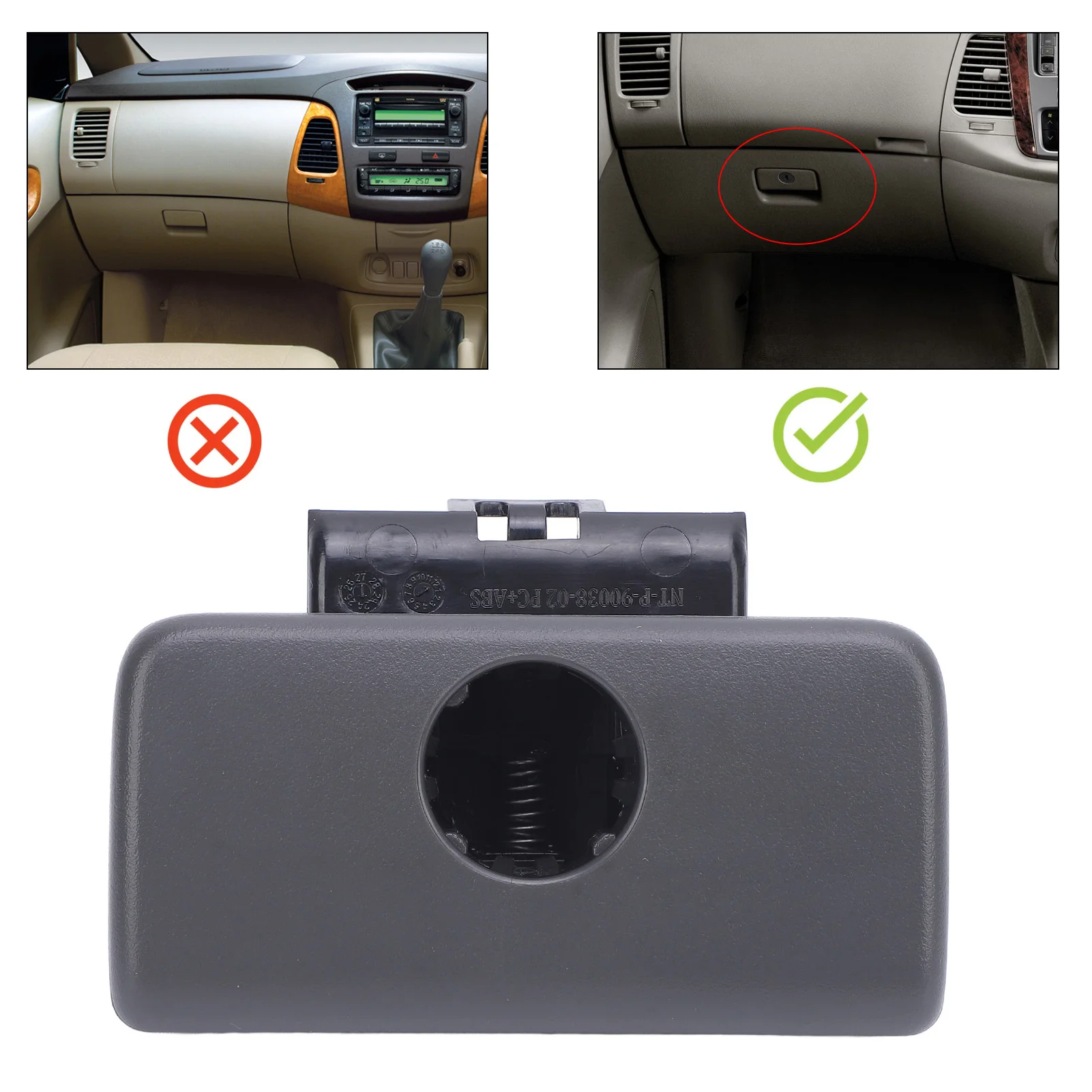 Glove Box Compartment Door Lock ABS Glove Box Door Lock with Keyhole Enhanced Security 55506 33030 B5 for  2004 To 2015