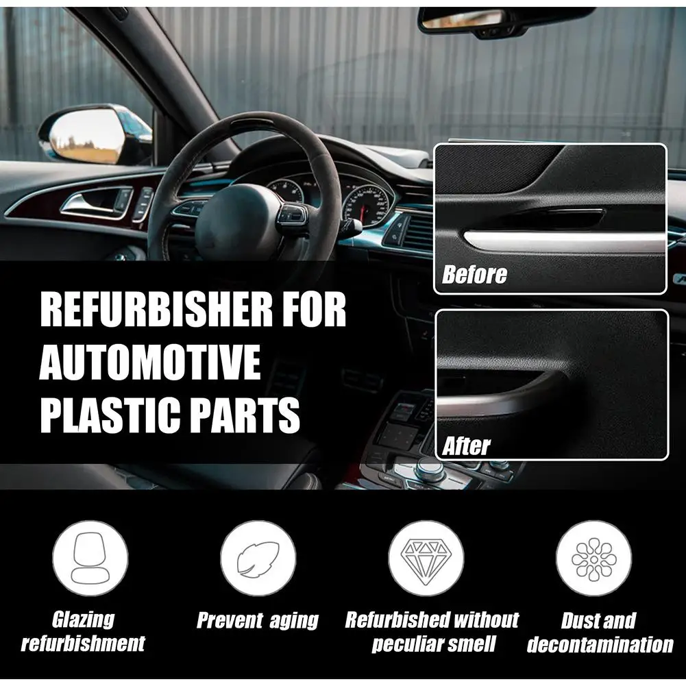 Plastic Parts Wax Instrument Panel Retreading Agent Automotive Interior Auto Plastic Renovated Coating Paste Maintenance Agent