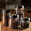 Vacuum Sealed Tank Transparent Home Multifunction Air Extraction Practical Airtight Container Glass Coffee Bean Food Storage Jar 2