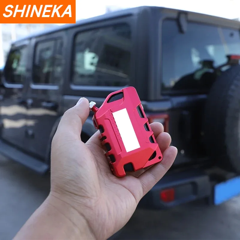 Key Case Key Case Cover Car Key Shell Anti Lost Keychain Car Key Chain Keychain For Jeep Gladiator JT Car Key Cover Metal Full Protection Key Shell Accessories For Jeep Wrangler JL