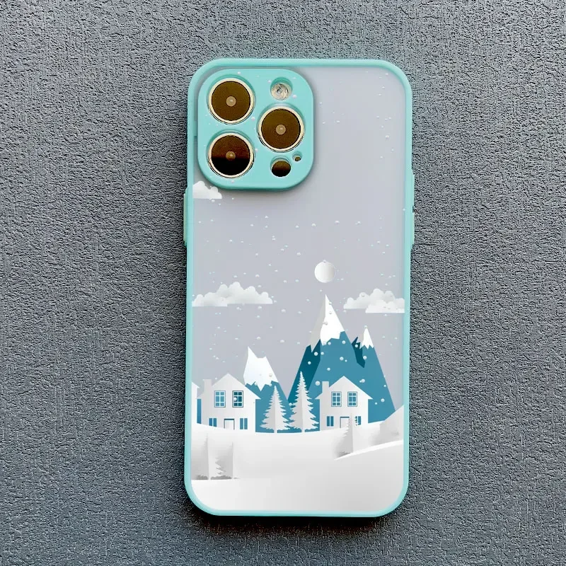Festive Winter Snow Scene Shockproof Phone Case - Durable Hard Cover s