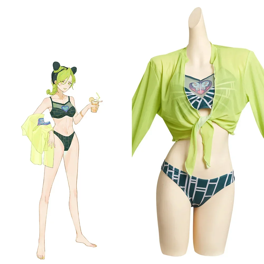 

JoJo‘s Bizarre Adventure Jolyne Cujoh Cosplay Costume Outfits Halloween Carnival Suit Swimsuit