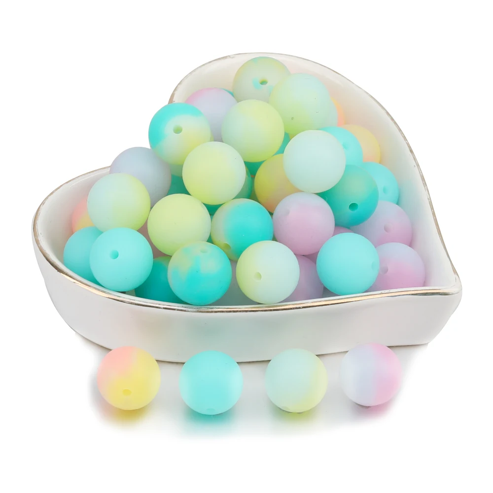 Cordial Design 100Pcs 15MM Choose/Silicone Material Beads/Baby Edible Beads/Chewable/Neon Colors/Jewelry Accessories - cordial