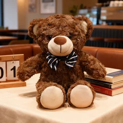 Adorable Ultra Soft 28cm Teddy Bear Plush Toy - Perfect Graduation Gift and Cute Decor - 28cm (Dark Brown and Blue)