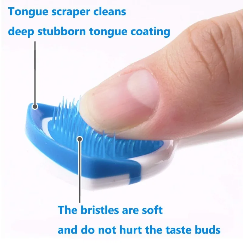 Soft Silicone Tongue Cleaner for Adults Oral Hygiene Tool