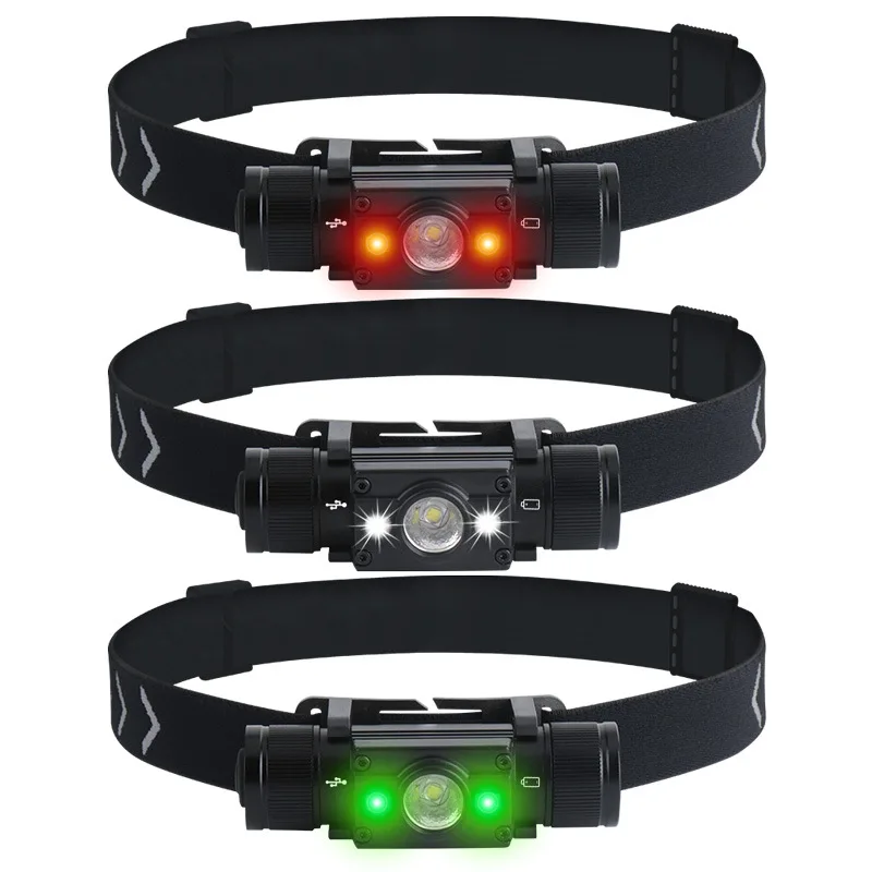 

XM-L2 XPE LED Headlamp 7-Mode Powerful Waterproof Headlight Type-C Rechargeable 18650 Head Torch for Camping Hunting