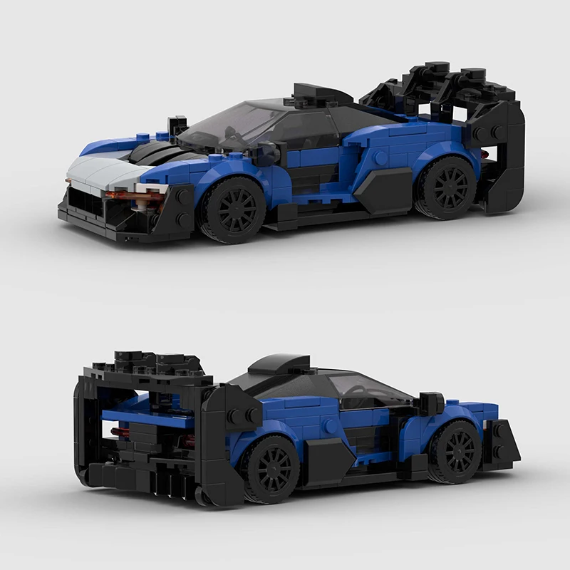 뜨거운 MOC 765lt 도시 속도 레이싱 카 스포츠 빌딩 블록 벽돌 기술 Supercar 레이서 차량 키트 장난감 선물