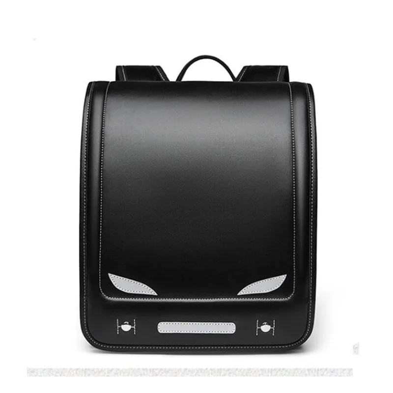 

Japanese Backpack Child Orthopedic Schoolbags Boy and Girl Monster Eye Printing School Bag Primary Student PU Leather Bookbag