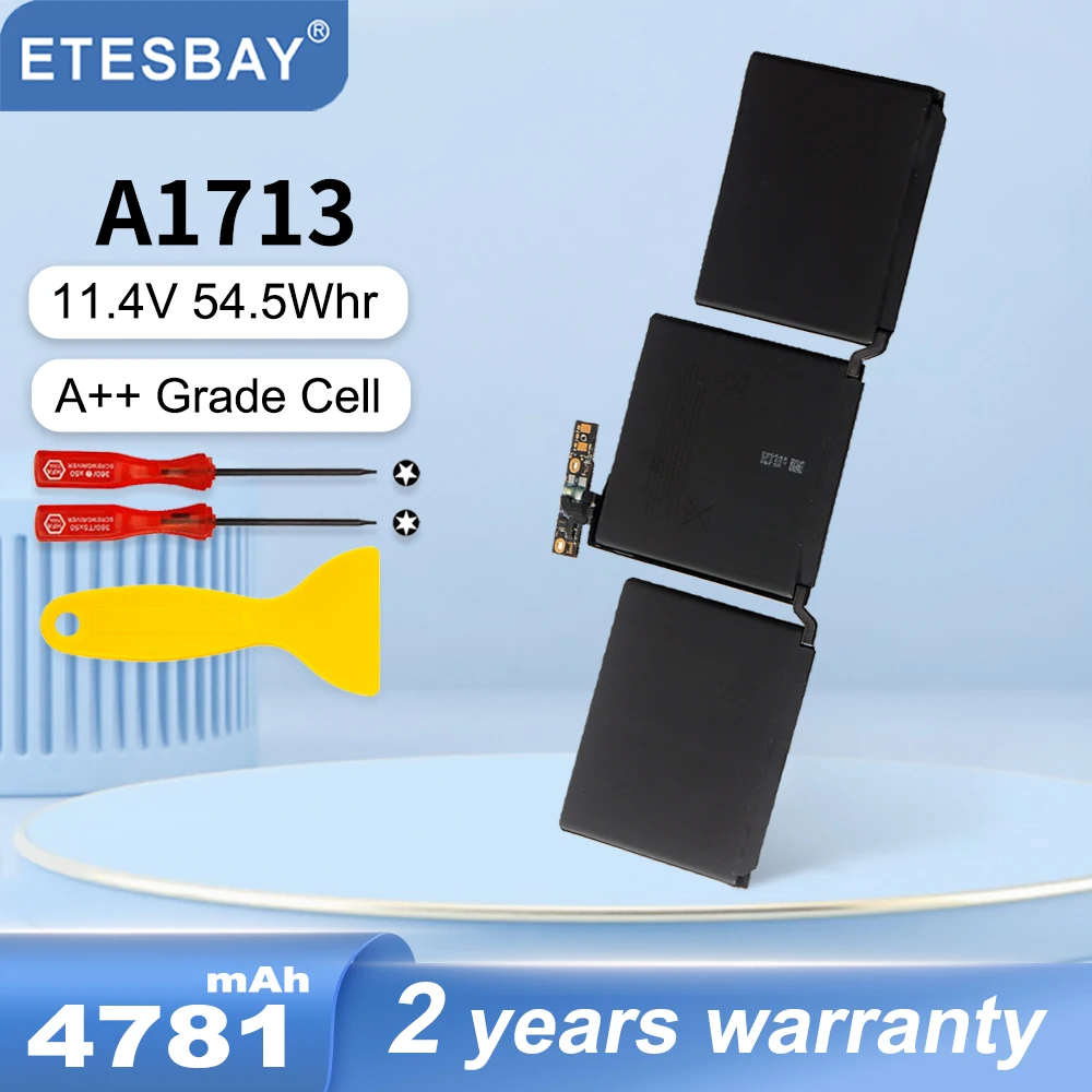 Etesbay-bateria do Portátil para Apple Macbook Pro 13 A1708 Final de 2023 2023 Mll42ll Emc 2978 316411.4v 54.5wh A1713