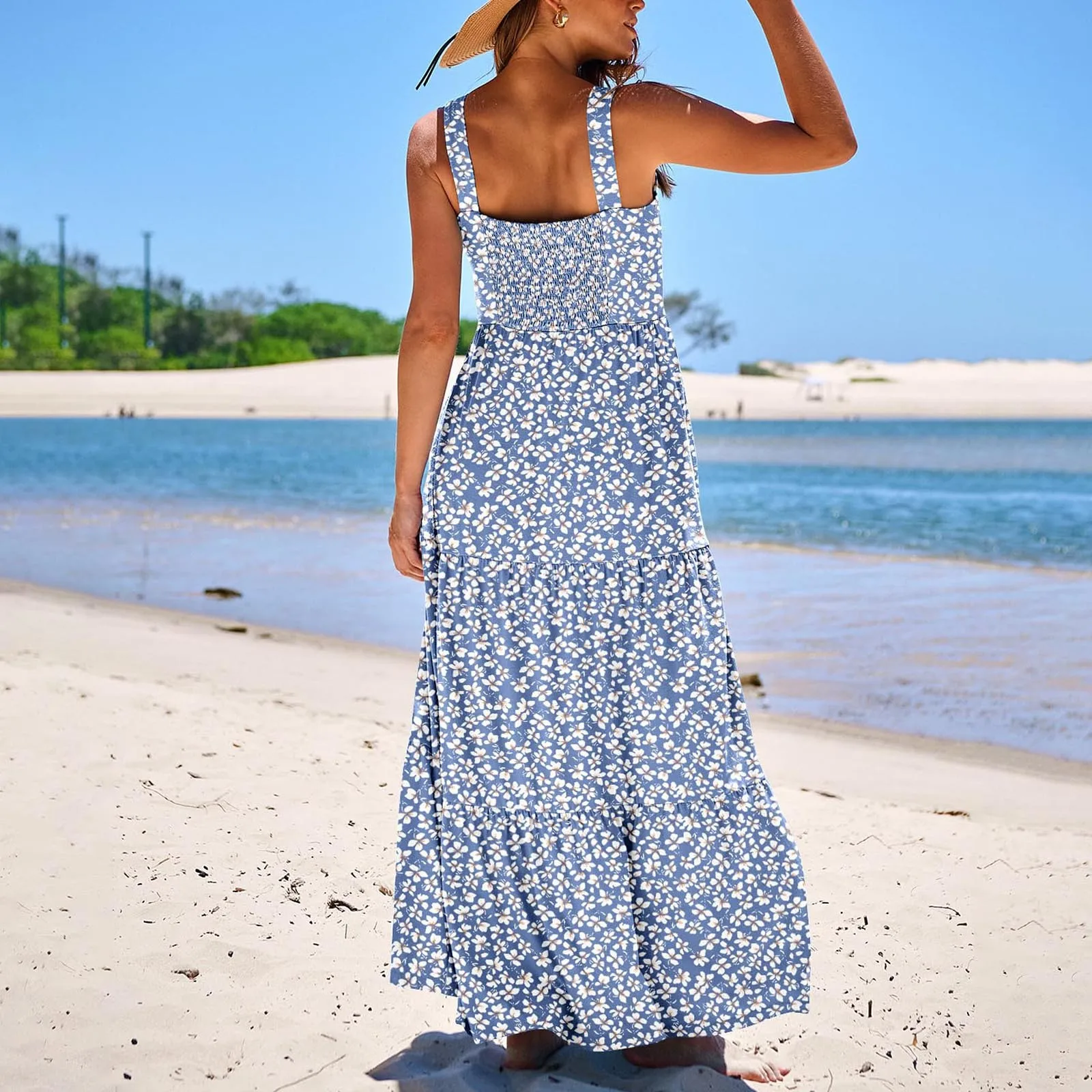 Casual Loose Maxi Dress UXZDX Women's Casual Loose Summer Maxi