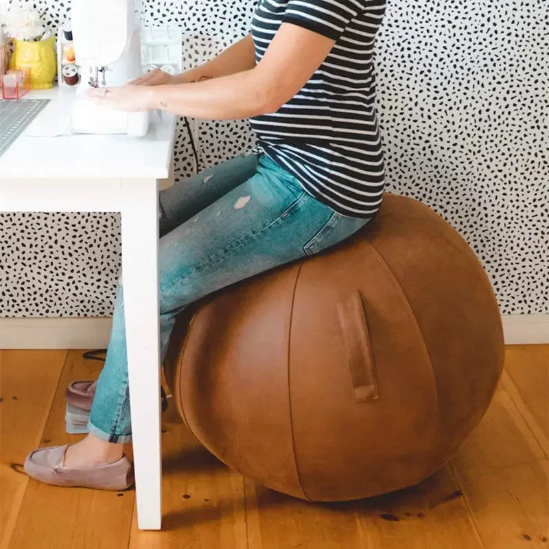 New Yoga Ball Chair Cover Yoga Ball Diameter 65cm Fitness Weight Loss Explosion-proof Pilates Round