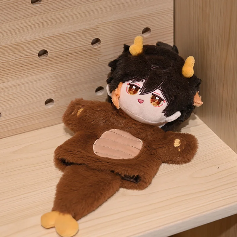 

Anime Game Genshin Impact Zhongli Cosplay Hand Puppets Perform Props Cartoon Cute Plush Doll Toy Xmas Gifts