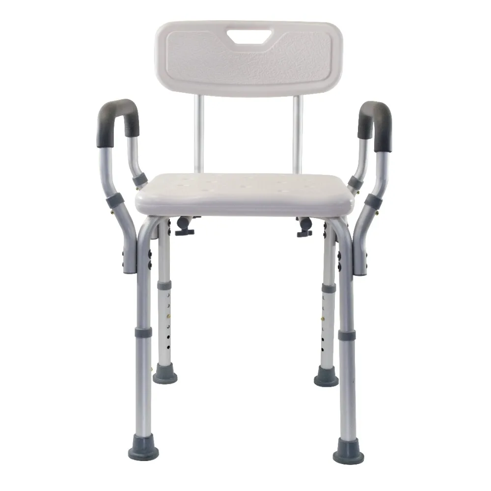 

Height Adjustable Molded Shower Chair with Padded Arms & Back