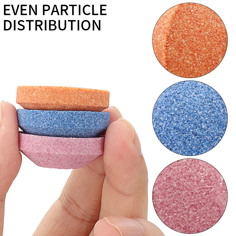 10Pcs 30mm Grinding Wheel Cup Surface Polishing Stone Wheel For Air Micro Grinder Pneumatic Abrasive Tool 6mm Hole 80/120/150#