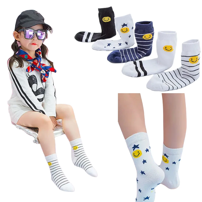 Autumn Winter Children Girls Boys Socks Fashion Cartoon Combed Cotton Kids Student Comfortable Socks