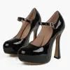 Alionly 2025 New Sexy Extreme Thin High Heels Women Pumps Elegant Round Toe Buckle Strap Banquet Pole Dancing Sandals Shoes 2