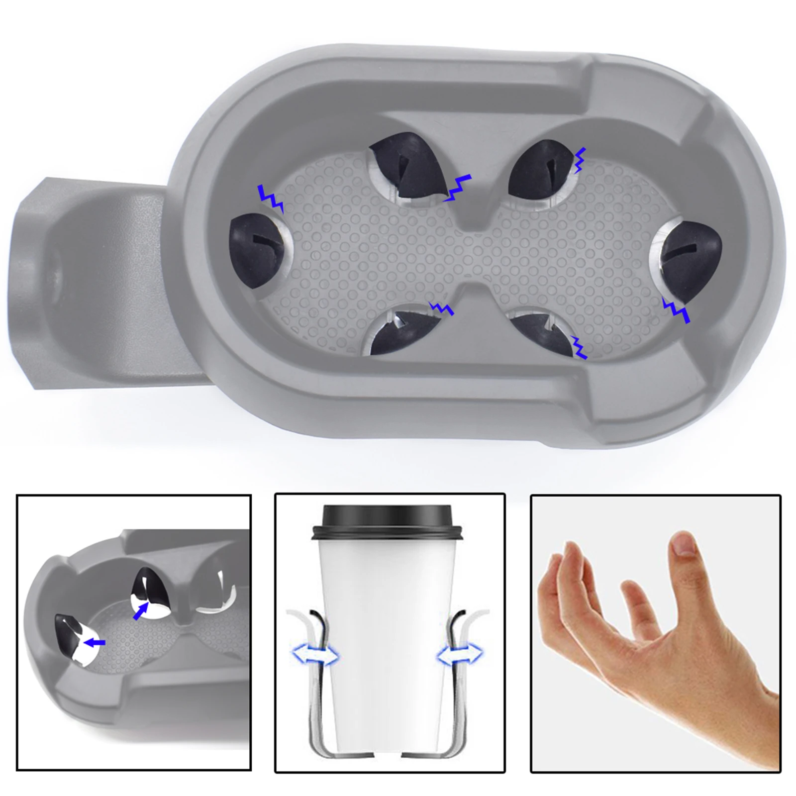 자동차 컵 음료 홀더 센터 콘솔 Smart Fortwo 451/450 용 더블 컨테이너 주최자 보관함 1998 - 2011 2012 2013 2014