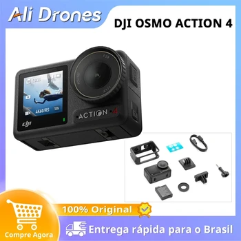 DJI Osmo Action 4 스포츠 카메라 센서, 1/1.3 인치, 4K, 120fps, 155 ° 초광각 FOV, 최대 18m 방수, 주식 신제품 상품 이미지