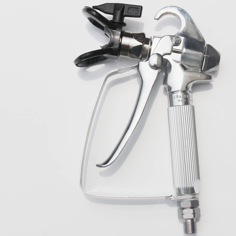 

Silver Airless Spray Gun New Professional Quality For Electric Piston Paint Sprayers With 517 Spray Tip Best Promotion