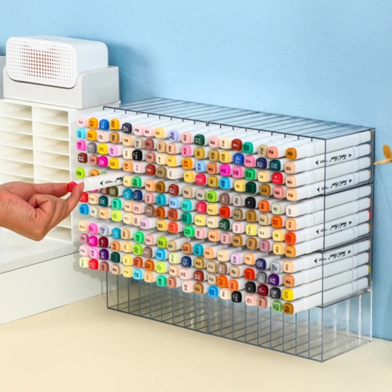 Pencil Holder Large Capacity Desktop Marker Pen Holder Marker School Office Supplies LX9A