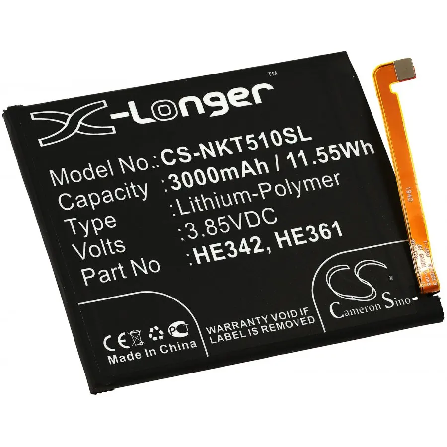 11,55wh li-Polymer accu batería Top Batería para Nokia tipo he342 3,85v 3000mah 11,55wh li-Polymer accu batería Top Batería para Nokia tipo he342 3,85v 3000mah