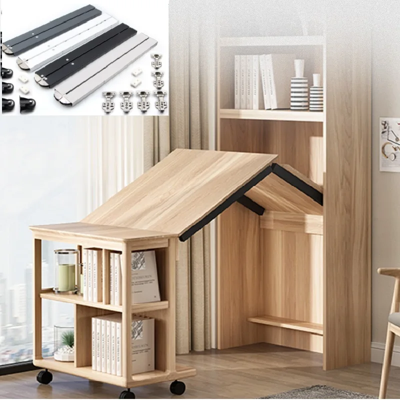 

Hidden Desktop Folding Connector Accessories Hidden Folding Desk Hinges Flip-up Desktop Hardware for Bar Cabinet Desk Furniture
