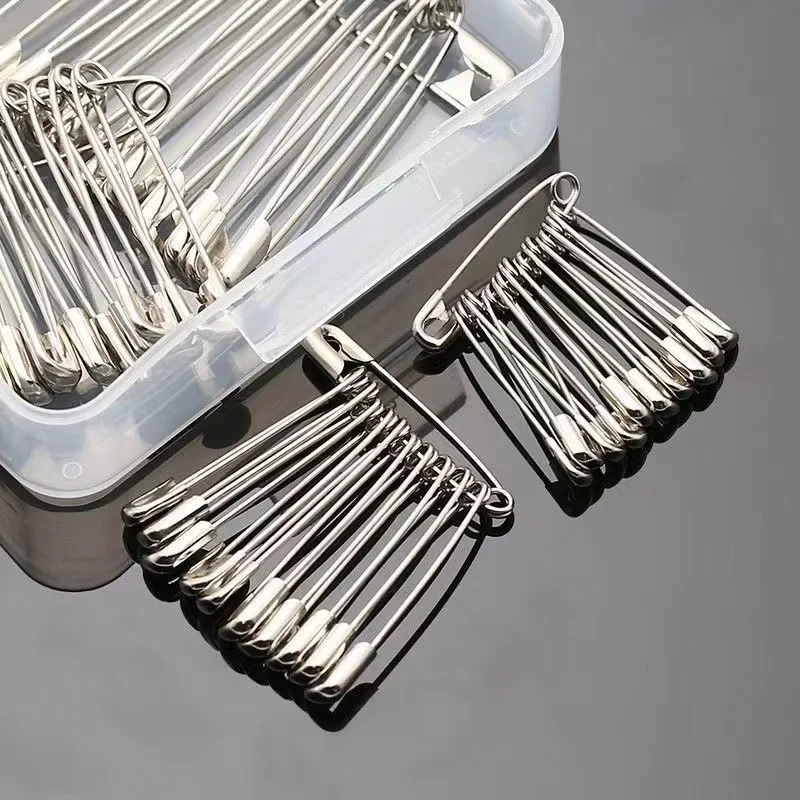 심플한 대형 핀 장식 어린이 안전 핀 보험 클립 의류 가디건 곡선 다리미 소재 클립