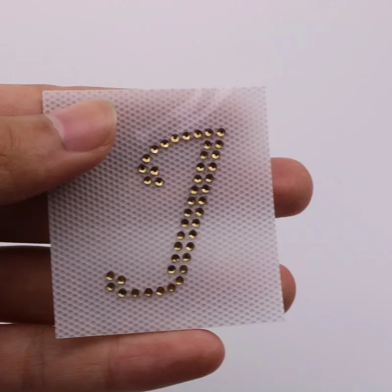 104 Pezzi Perline Strass Lettere Adesive Per Ferro Da Stiro - Alfabeto A-Z, Nero, Per Personalizzare Abiti E Accessori