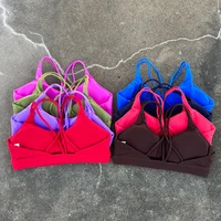 Women Sports Bra Cross Strap Top Women Push Up Sport Bra Yoga Gym Crop Top Brassiere Fitness Top Sport Bra Breathable Bras