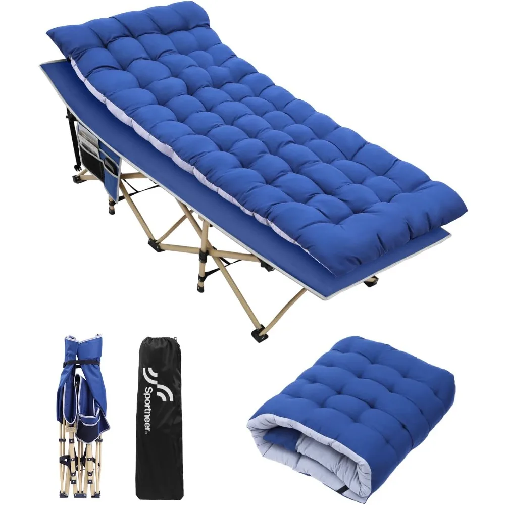 

Cots for Sleeping, Foldable Bed with Mattress Max Load 450 LBS Heavy Duty Folding Camping Cot for Adults with Camping Tent