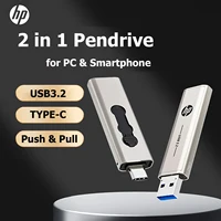 100% Original HP OTG Type C USB3.2 USB Flash Drive Pendrive 256GB 128GB 64GB 2 in 1 U-disk for Laptop PC Media player Cellphone 1