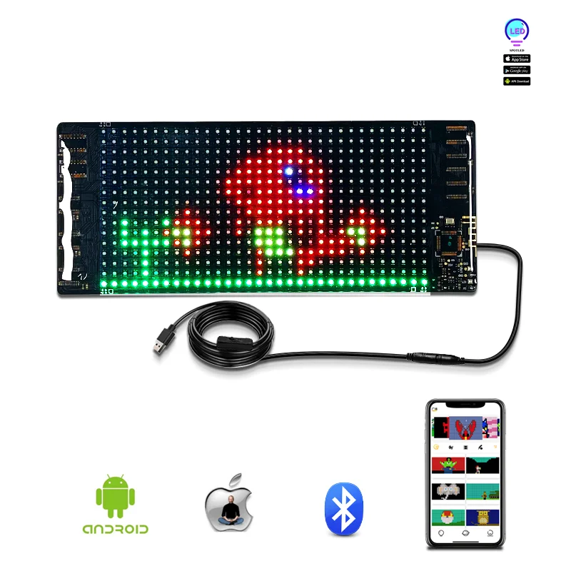 Targhetta LED Programmabile 37x9 Cm - Display Flessibile Per Auto, Camion E Personalizzazione Testi - Foto 5