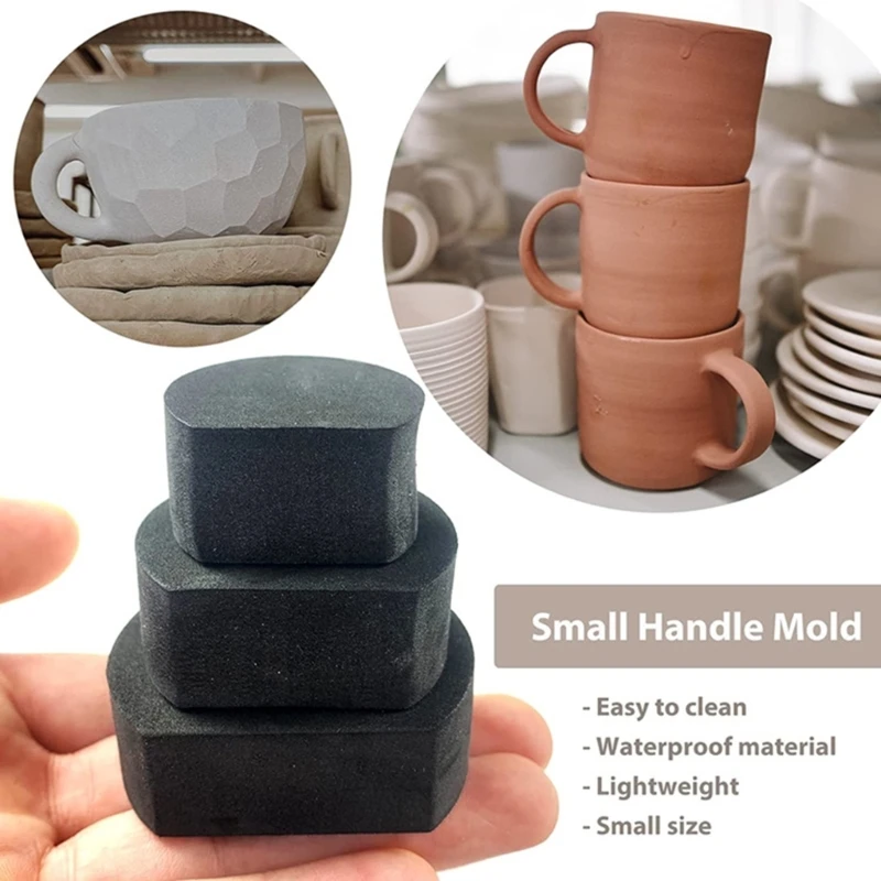 Pottery Mug Handle Molds Set of 12 DIY Cups Handle Making Mold Tool for Clay Ceramic Clay Cutters Coffee Mug Mold polymer clay tools pottery tools pottery sculpting tools