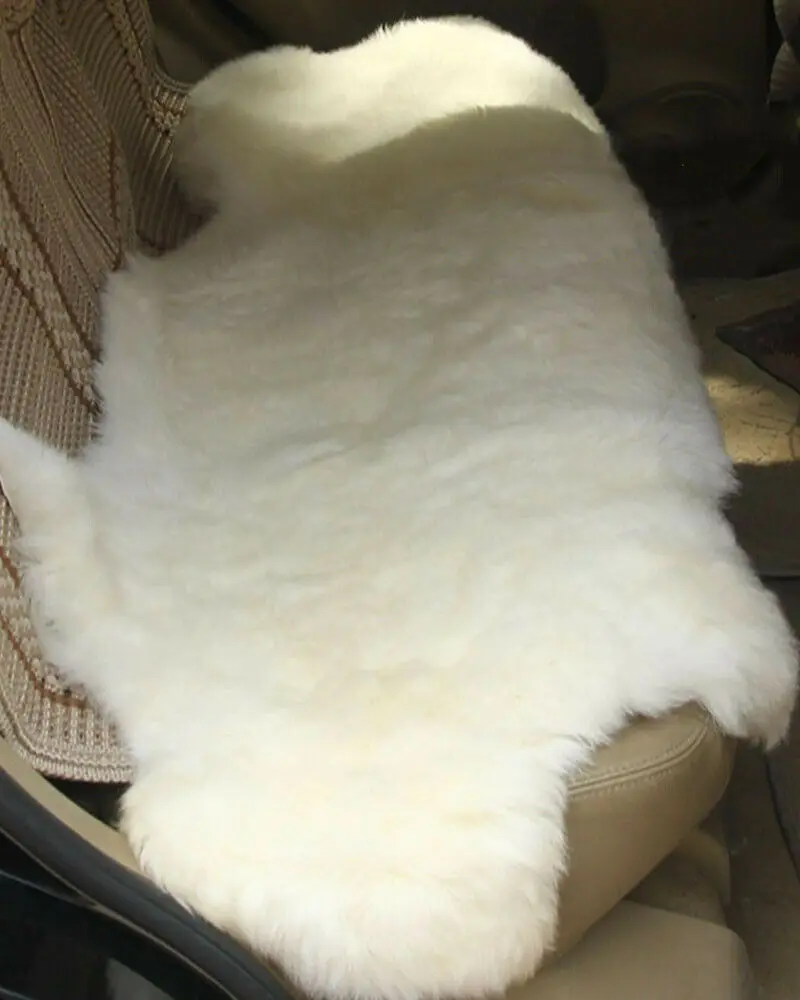 NaturalRealSheepskinRugsLongWoolFurBlanketLambskinThrowCar