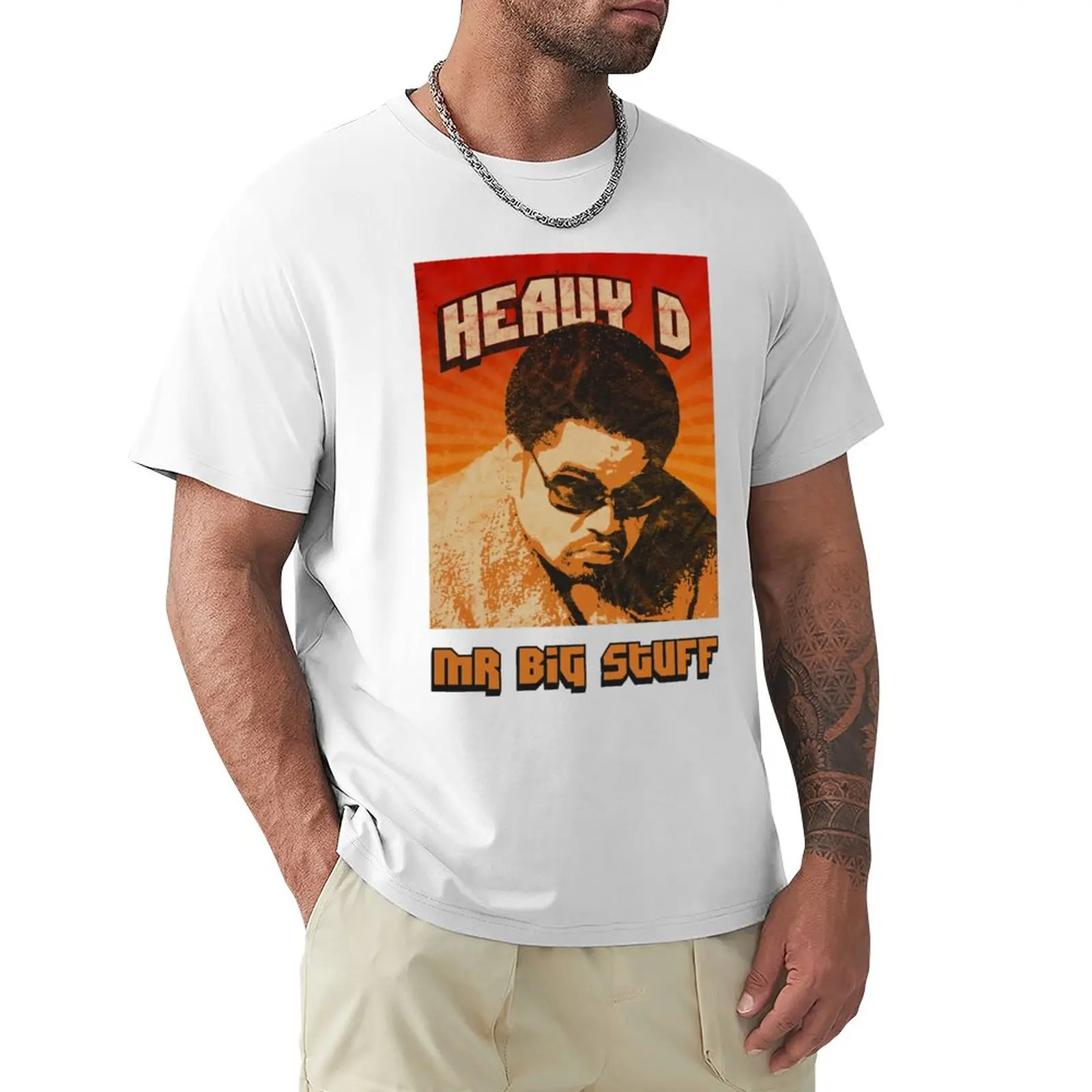 

Heavy D Old School Hip Hop T-Shirt kawaii clothes hippie clothes men clothing