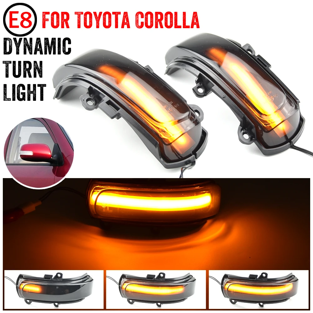 

LED Dynamic Side Mirror Indicator Blinker Sequential Light For Toyota COROLLA ZELAS REIZ AURIS Scion BLADE MARK