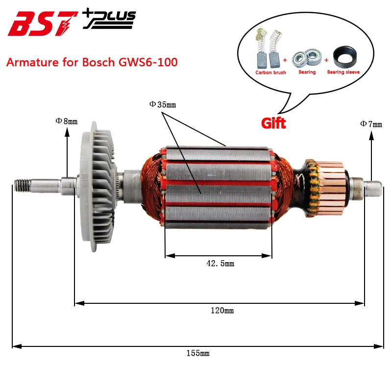 RotorArmatureSuitableForBOSCHGWS6100GWS600066006700GWS6115