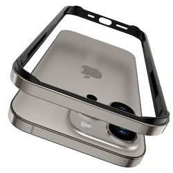 Sleek Metal Bumper Phone Frame Cover Accessory for iPhone 15 Pro Max (GRAY)
