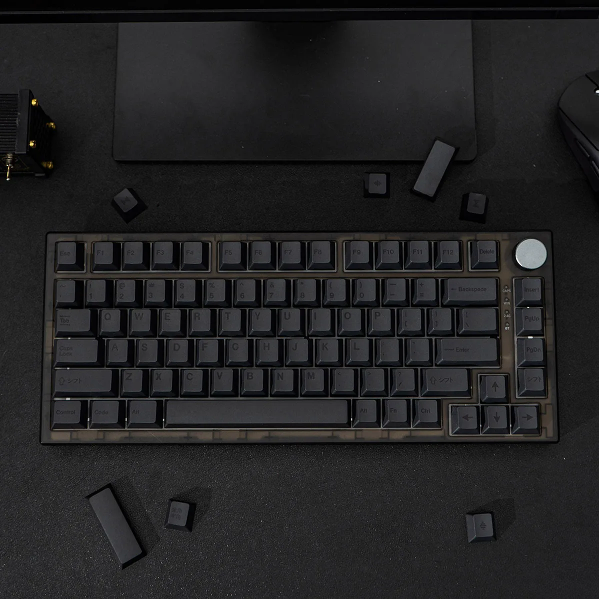 Pbt Keycaps para Teclado Mecânico Carbon Blackopaque Dark Legends Perfil Cereja - Imagem 2